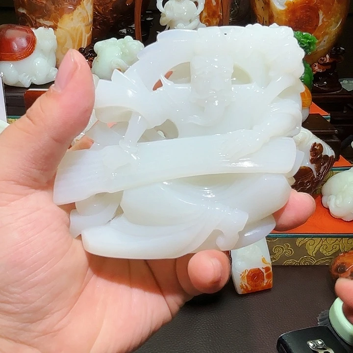 和田玉未镶嵌摆件