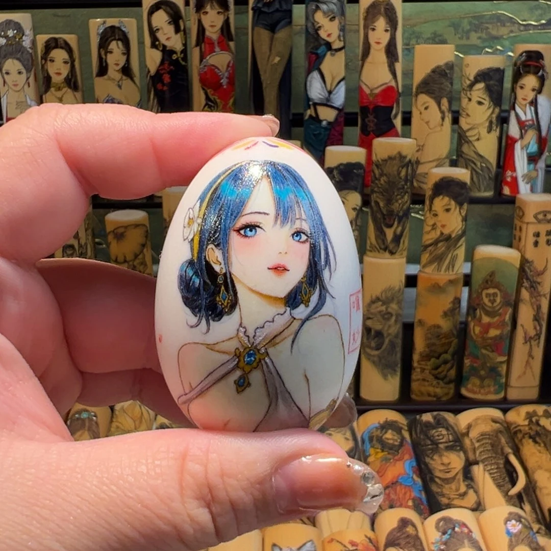 加*手工针刺鹿角美女蛋