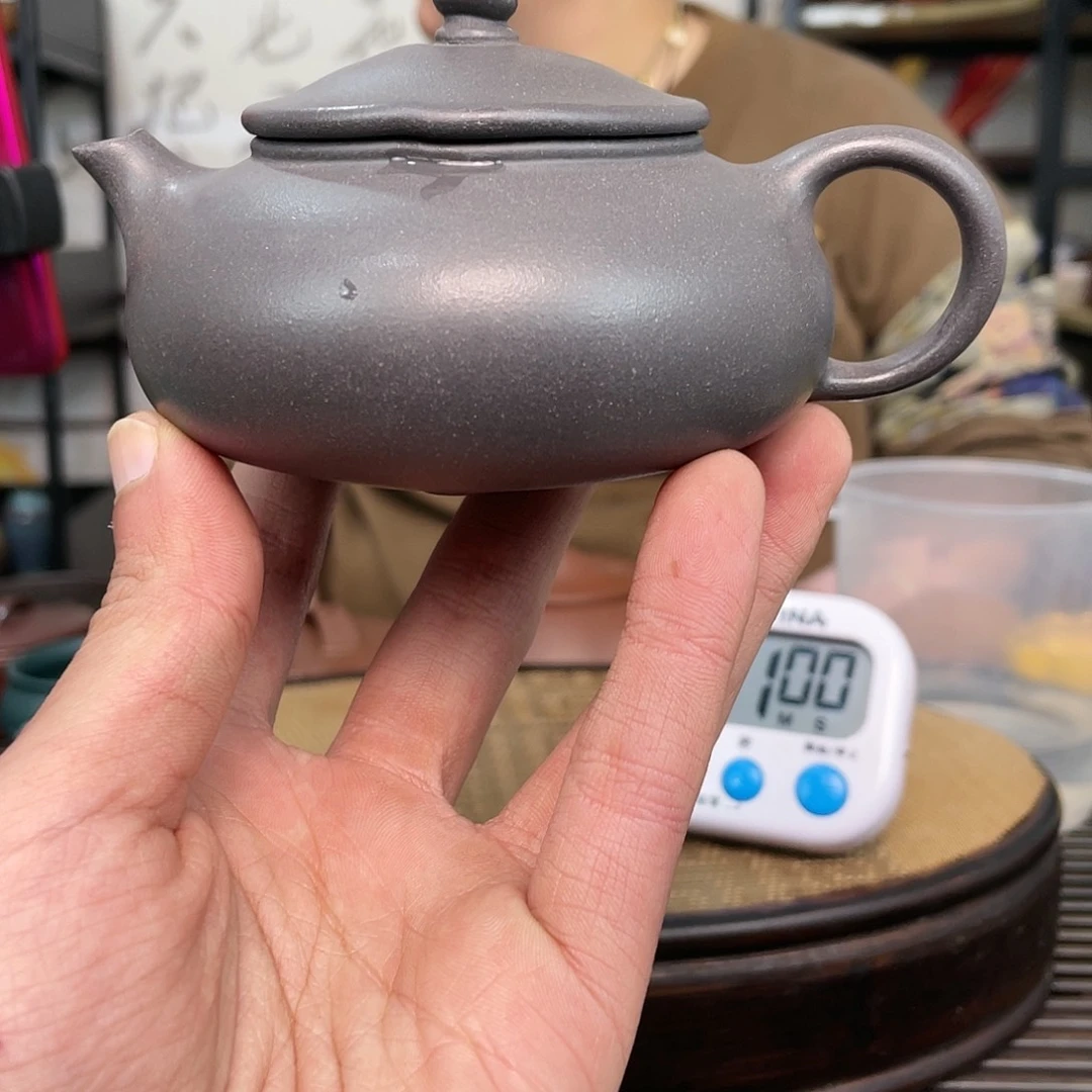 紫砂茶壶云*青灰寒江壶