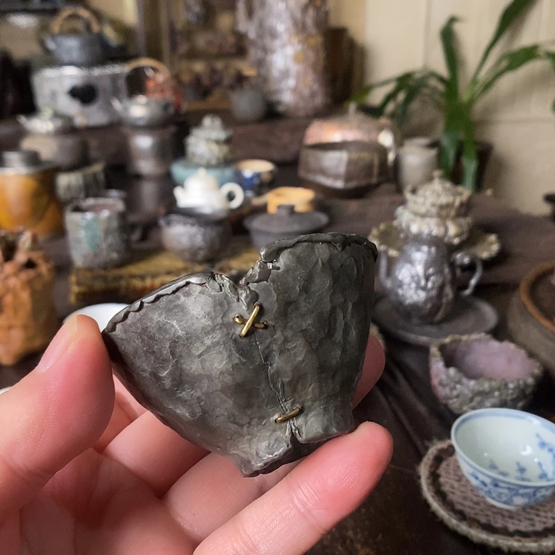 手工制作柴烧茶具