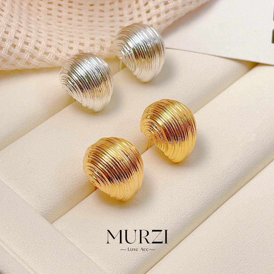 铜合金耳饰 【海螺耳钉】轻奢法式时尚百搭秋冬新品高级感气质-A23