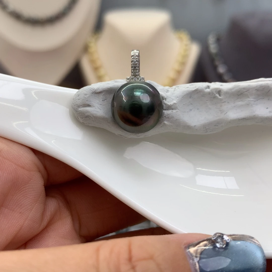 海水珍珠颈饰银S925镶嵌泓*