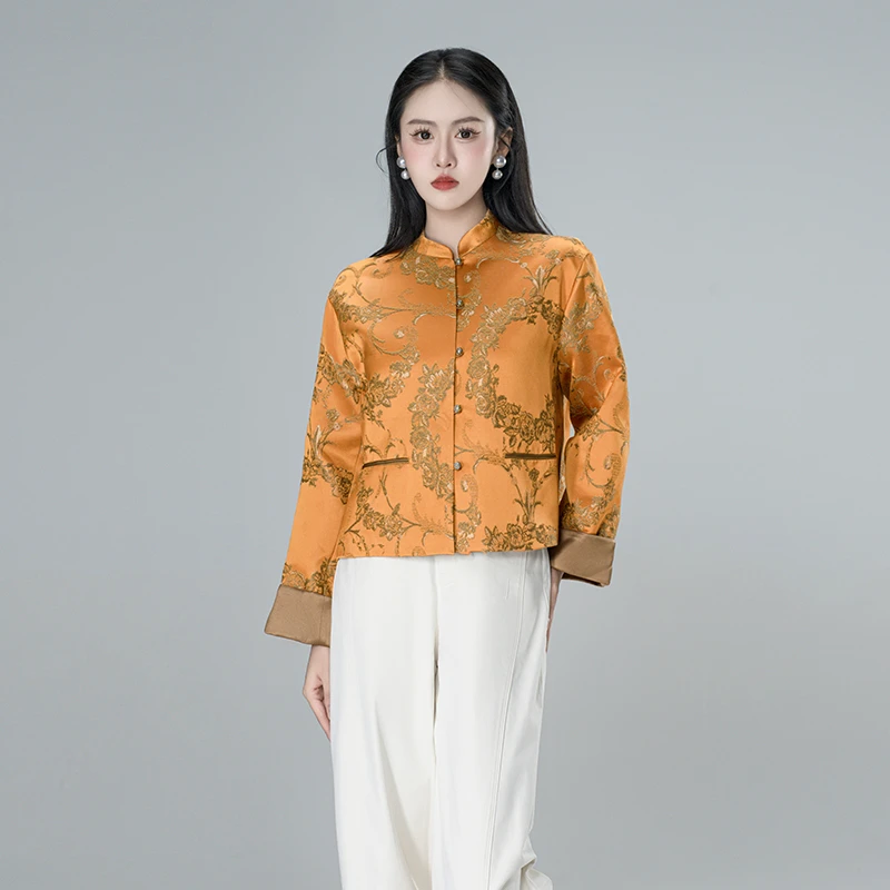 青娘子（金葵）提花老钱风新中式气质禅意百搭外套61294