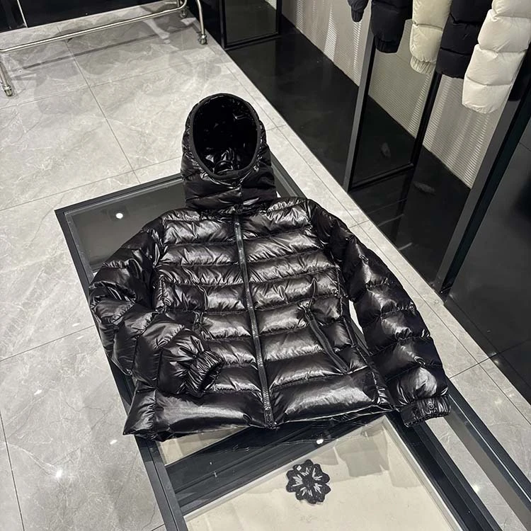 25年秋冬新款 时尚百搭修身便轻显瘦亮面可拆帽女款羽绒服-8859