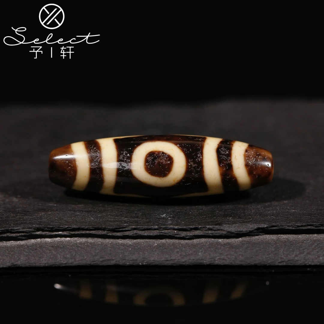 予轩出品；精品老冯手工超顶全品台珠宝盖佛三眼43.5*12mm天珠吊坠