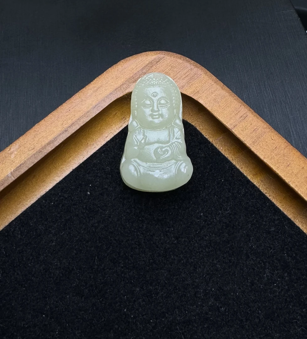 天然青海料晴水宝宝佛F71