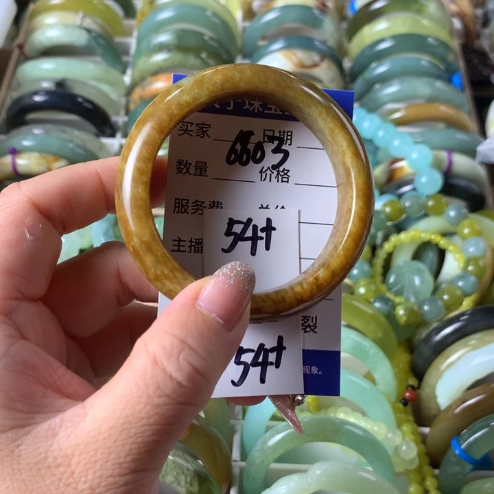 未镶嵌蛇纹石玉手镯6803