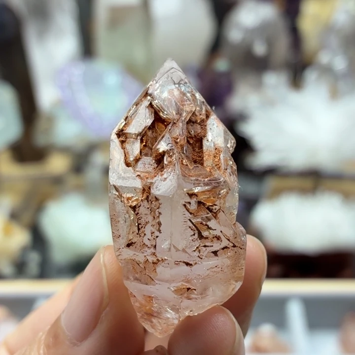 水晶摆件未镶嵌红泥骸骨