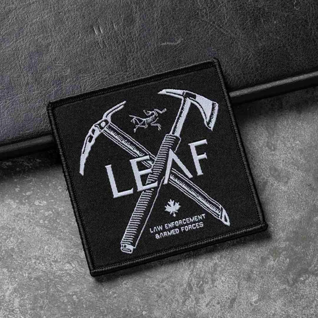 军鸟冲锋衣魔术贴章LEAF元素士气章复刻提花织唛臂章7.5CM方形章