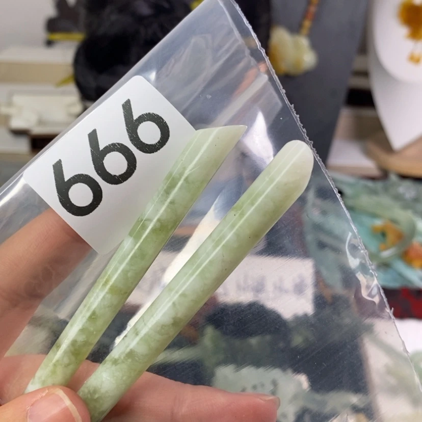 【闪购商品】岫玉发饰未镶嵌T****）