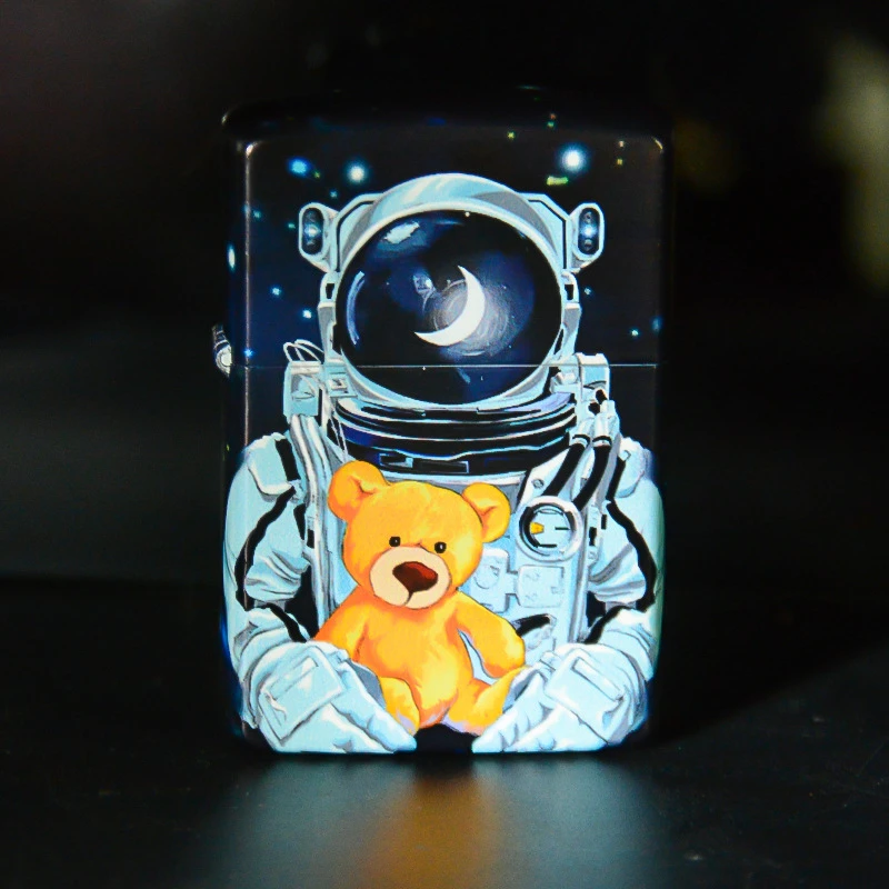 ZORRO佐罗夜光宇航员创意点烟打火机黄铜彩印煤油【需自配油】