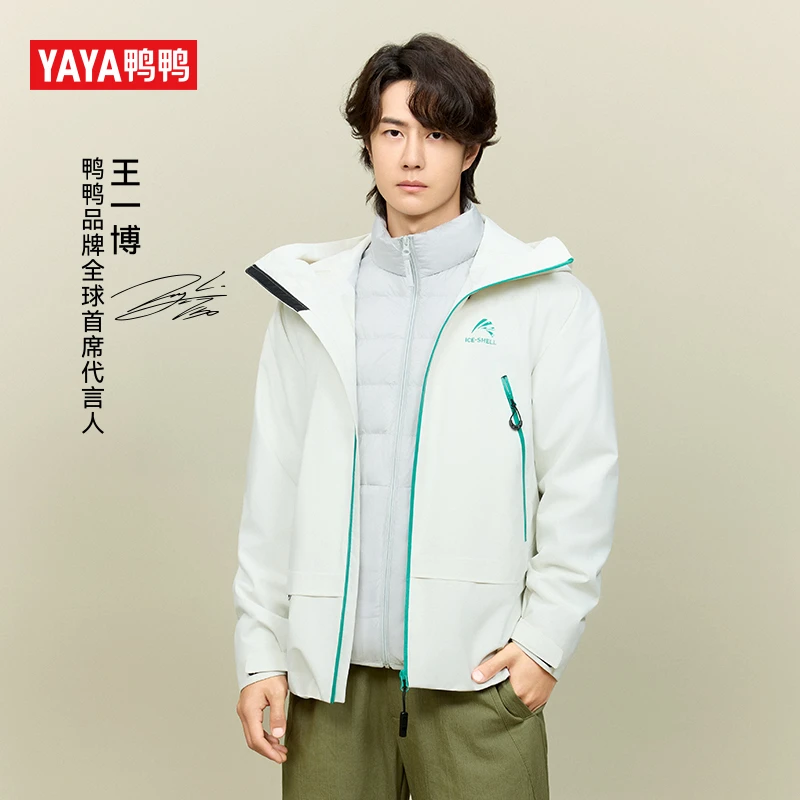 YAYA/鸭鸭羽绒服【冰壳系列2.0】户外羽绒冲锋衣男女同款透气登山