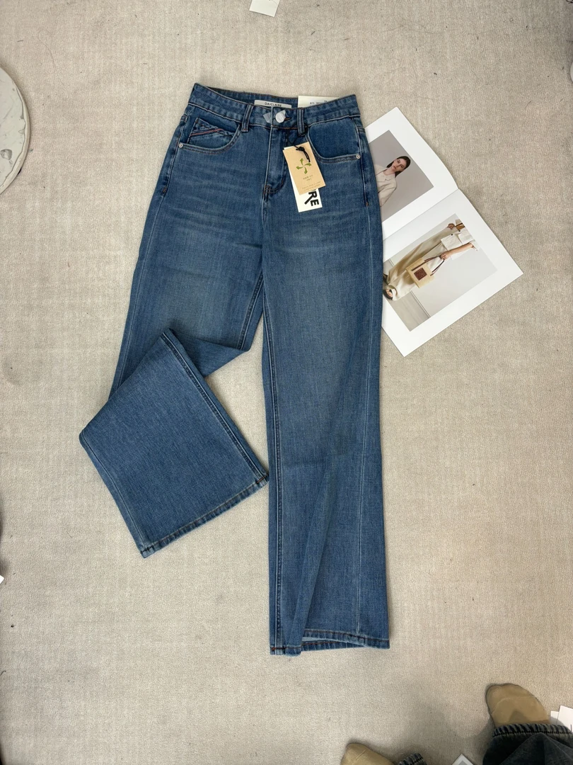 SU【209】代98 愫卿 MWMA 粉标四面弹窄版阔腿牛仔拖地裤~