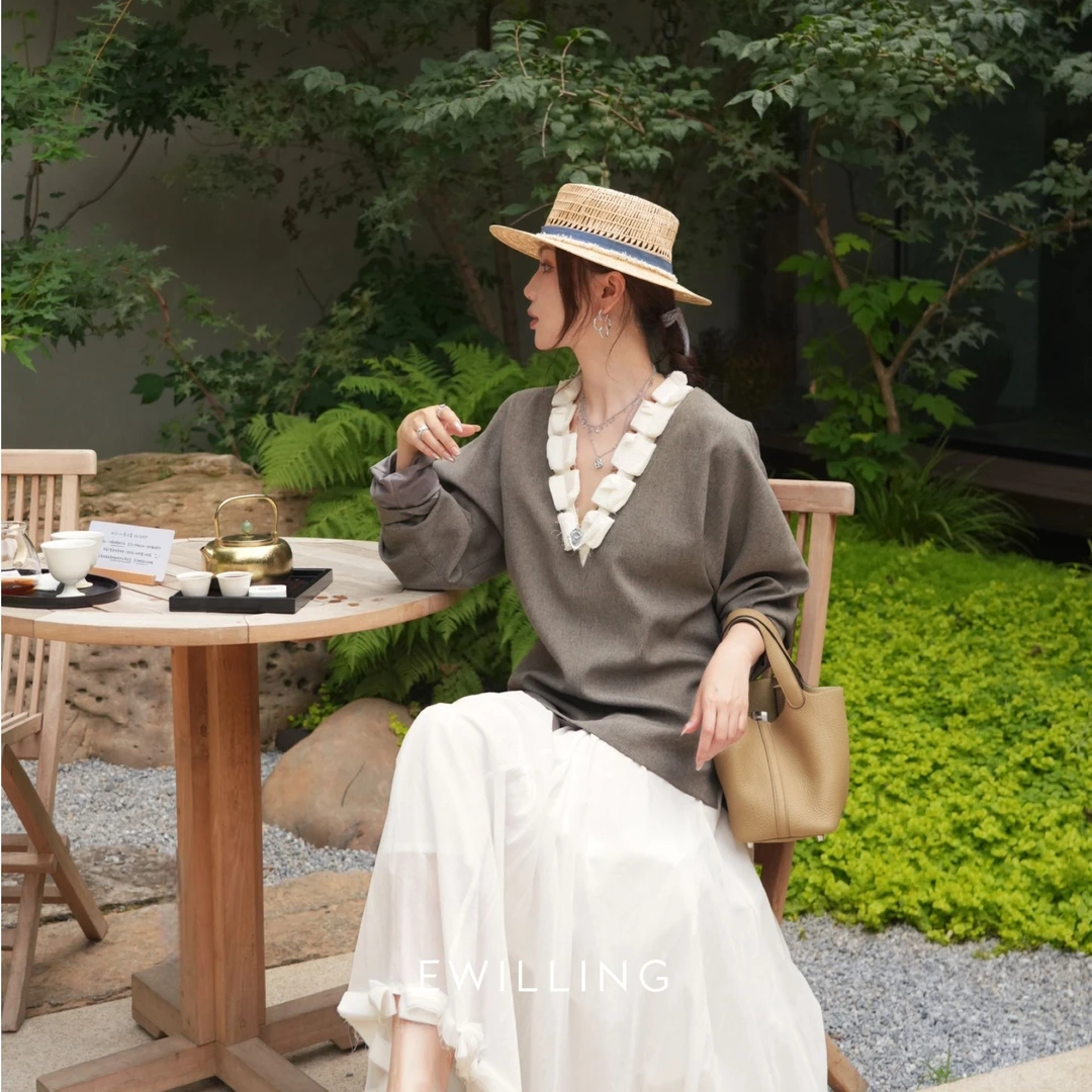 YOEYYOU书页装饰上衣