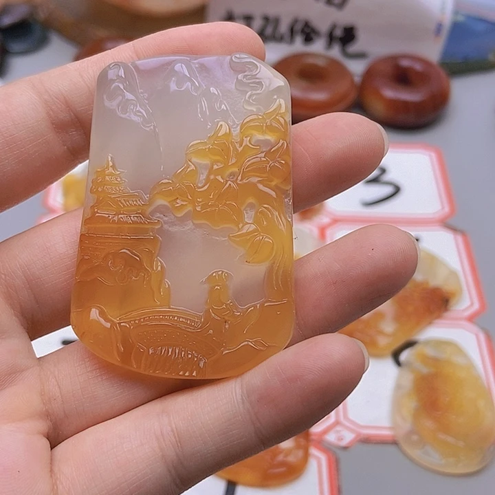 【闪购商品】玛瑙/玉髓未镶嵌珠宝半成品容*呀