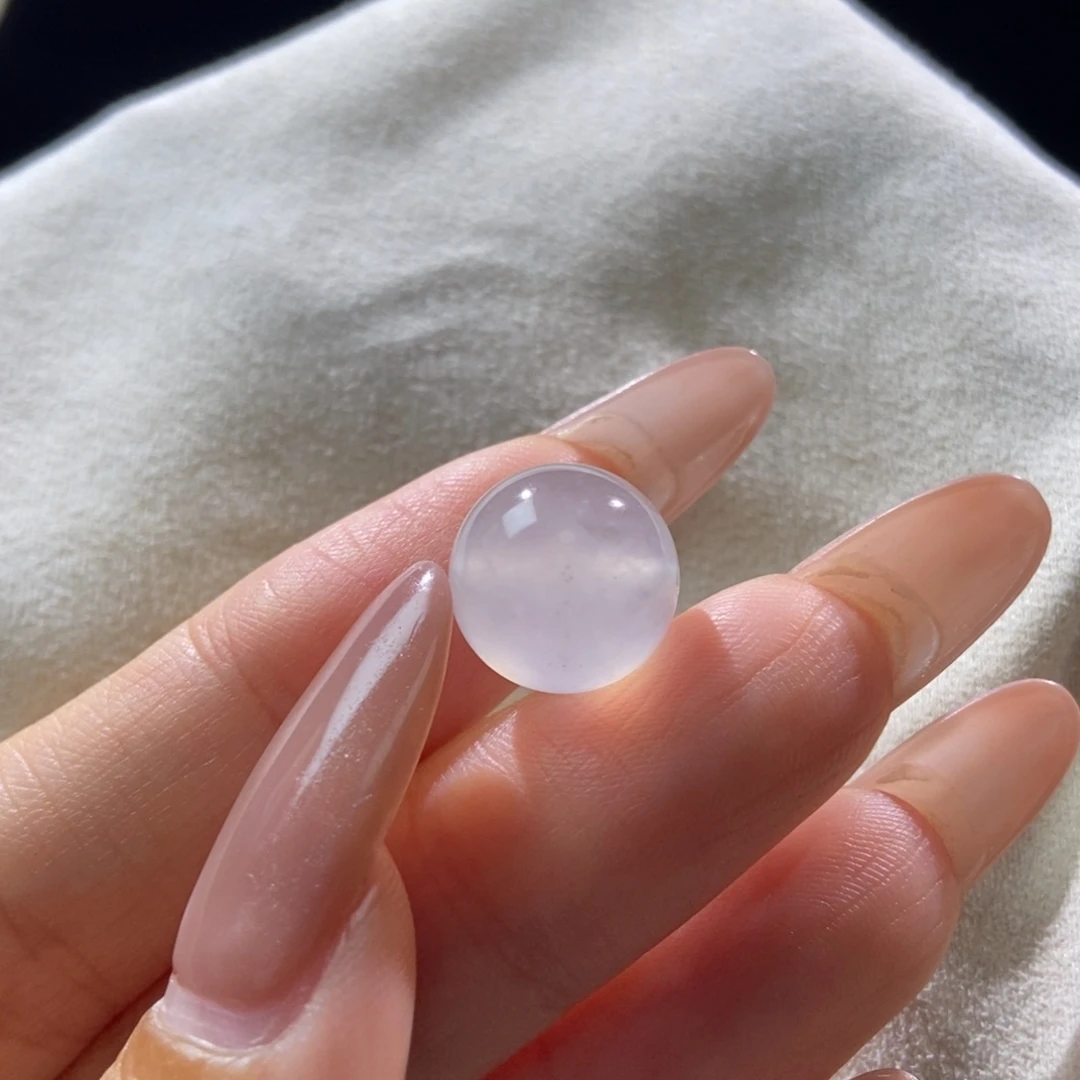 翡翠散珠翡翠冰茶圆珠13.1mm