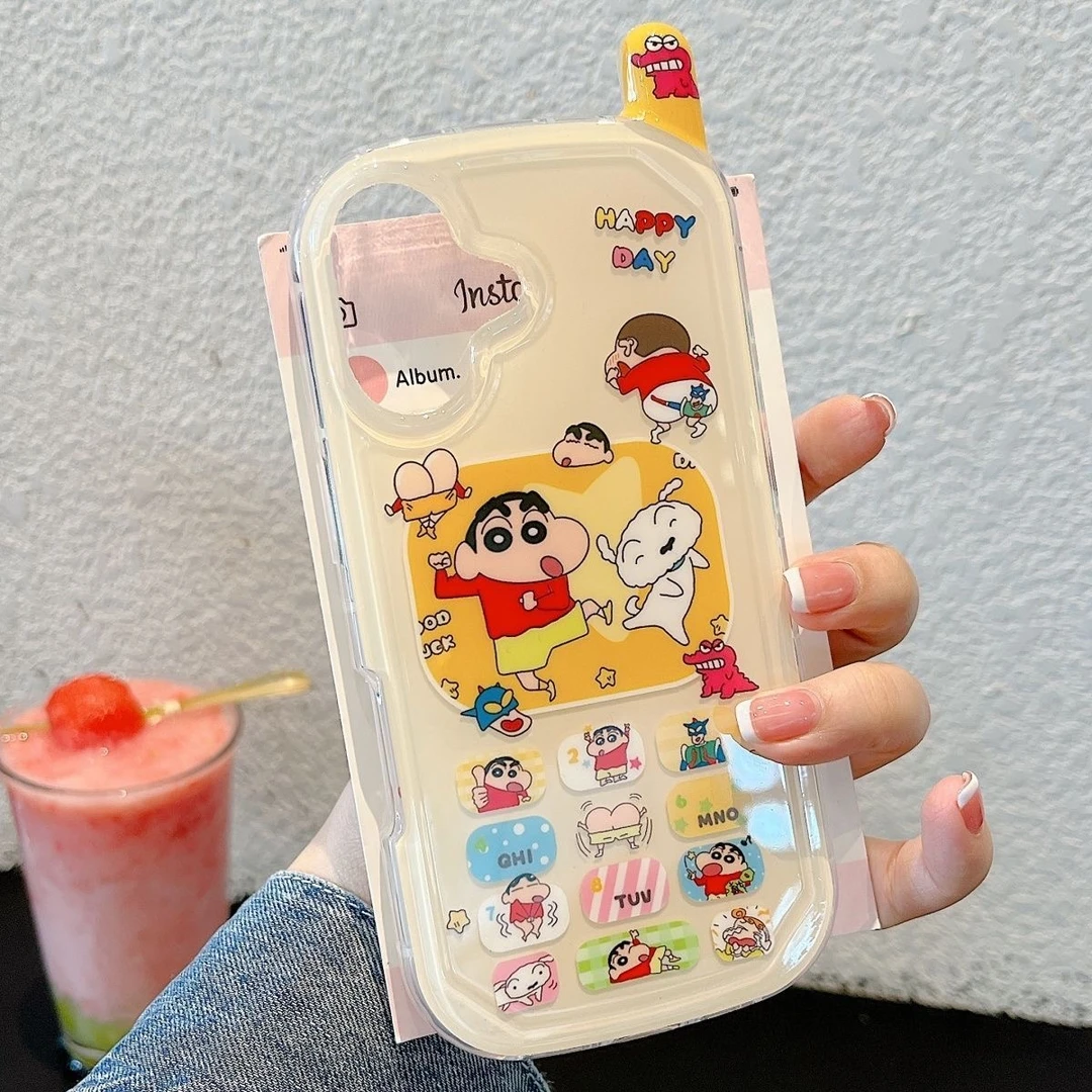 飞虎胜跳舞小新小白大哥大适用iPhone16pro手机壳15小众14少女心