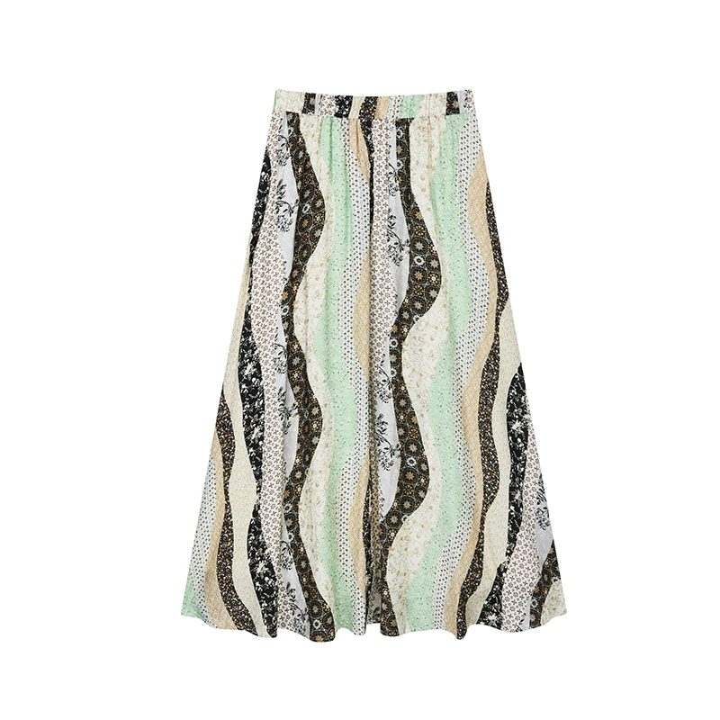 【达人专属】波西米亚风半身裙W6807