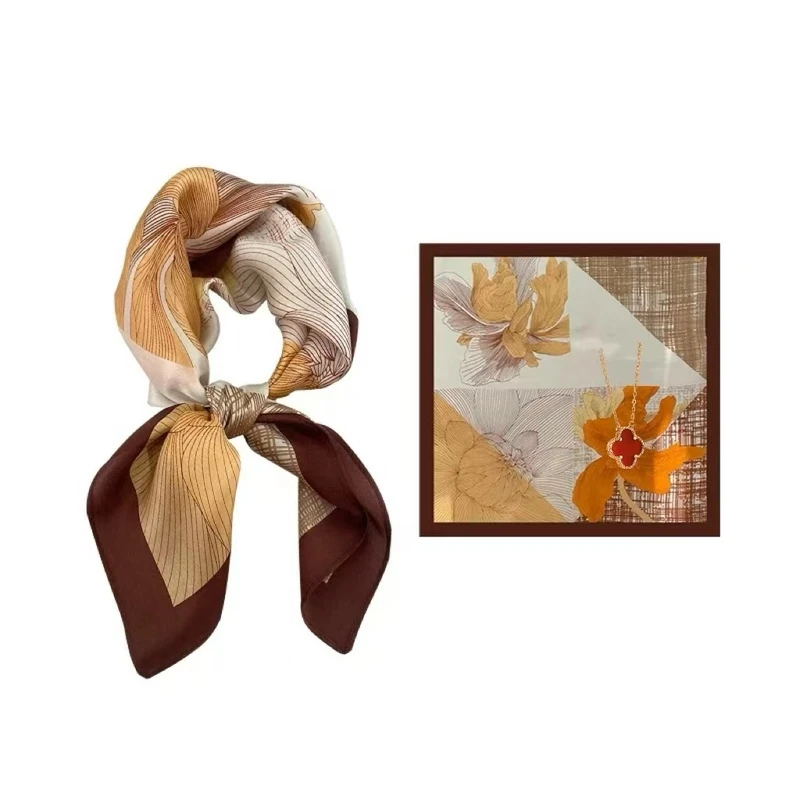 【高定】单花 琏！新年百搭秋冬幸运四叶草丝巾气质