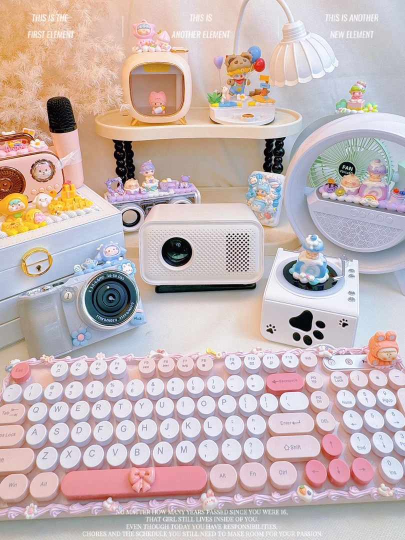 【直出】萌粒奶油胶DIY整端投影仪