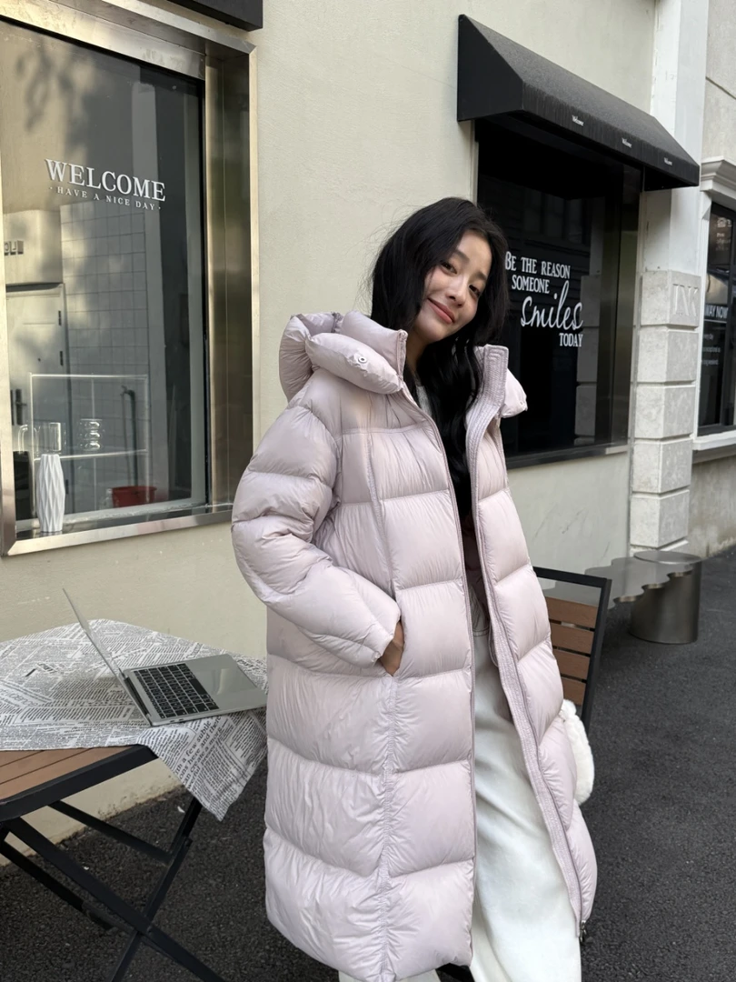 2025新款连帽厚长款韩版宽松鸭绒百搭潮流时尚女士