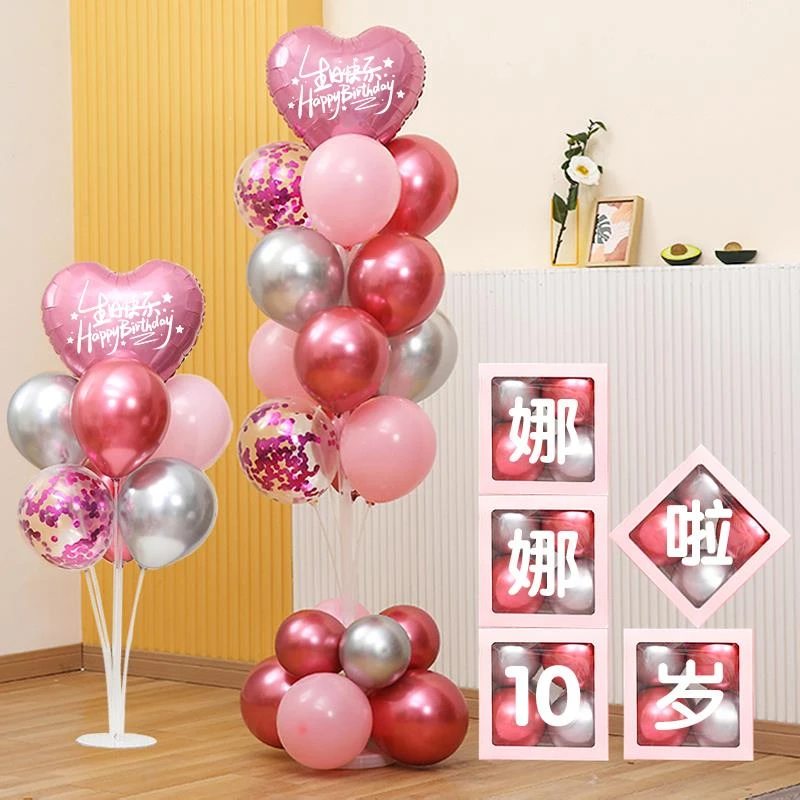 生日气球套餐女神男神儿童周岁背景墙装饰庆生会场景氛围布置用品