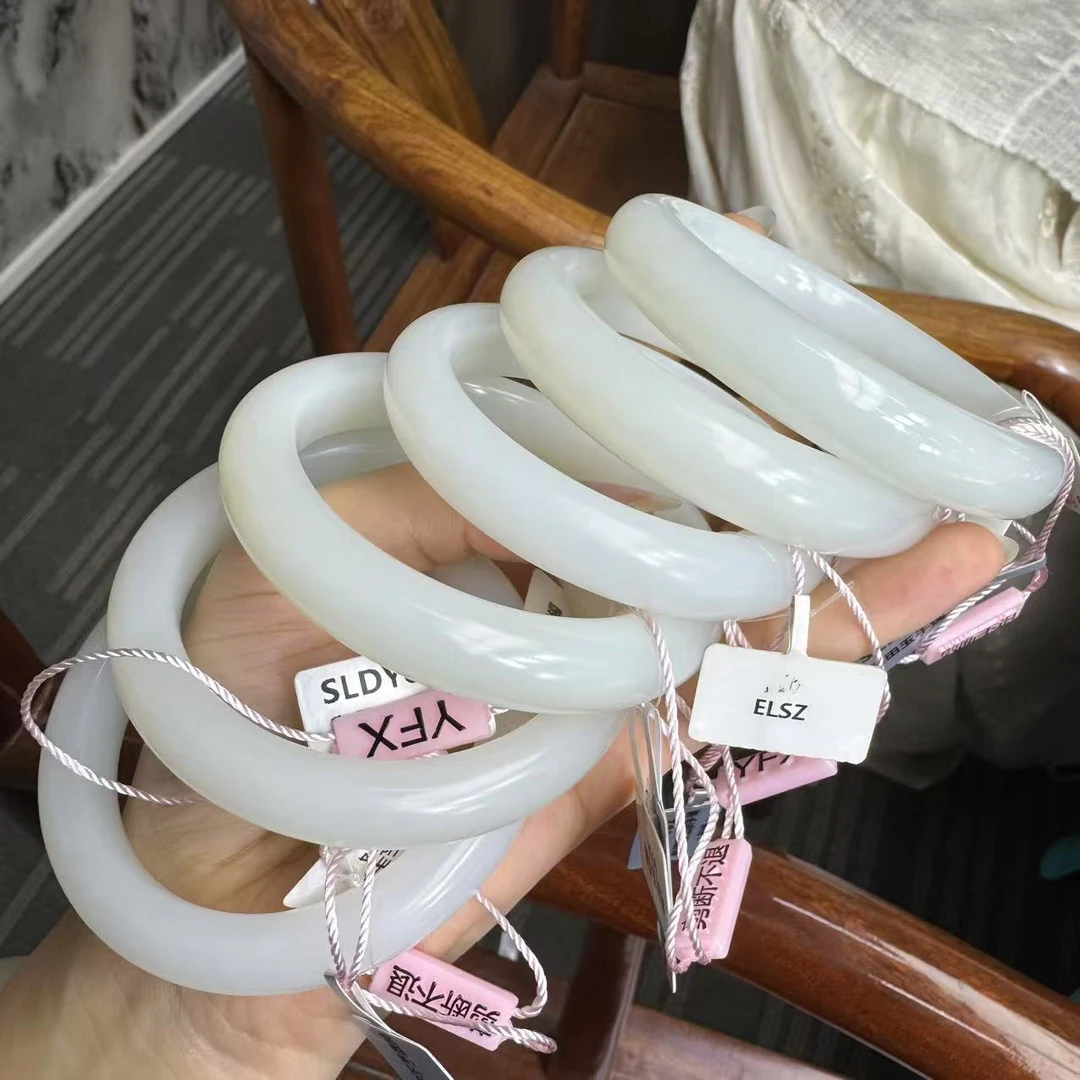 【举石精选】X0624-693-75和田玉手镯（一件/圈口自选/多样性发）F
