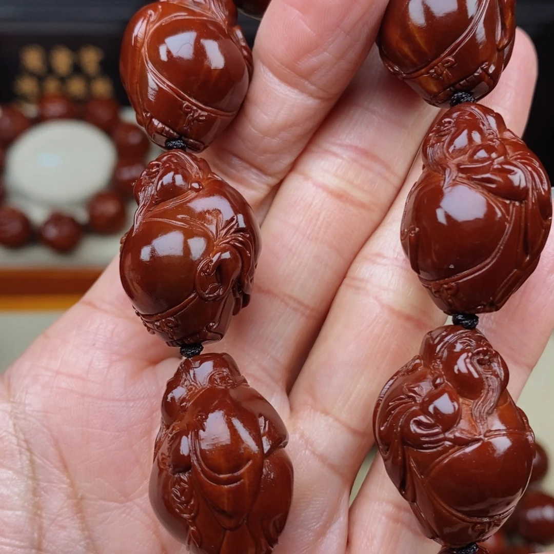 &***&吊坠橄榄核八宝财神