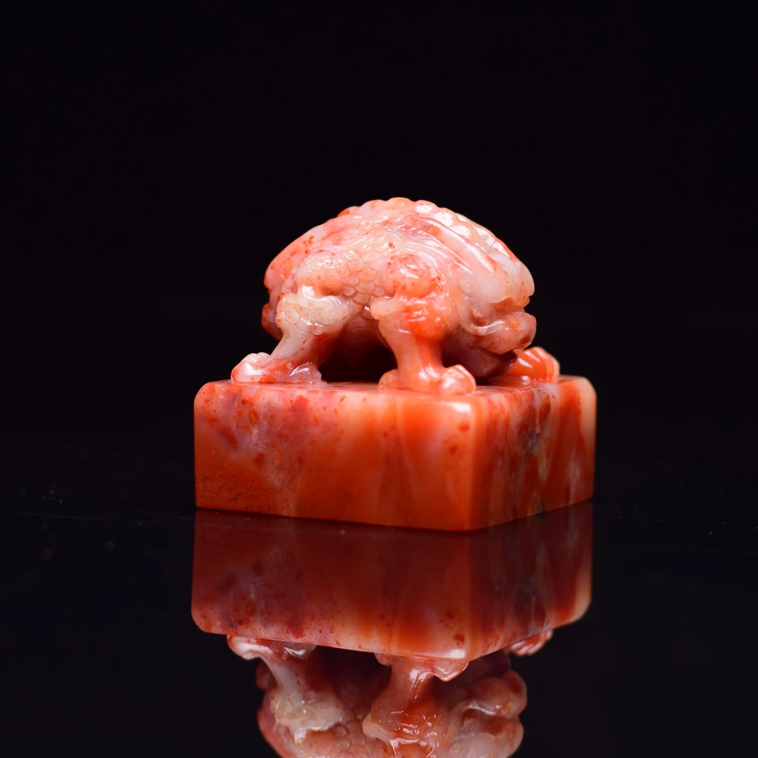 内蒙古巴林石瑞兽钮印章05