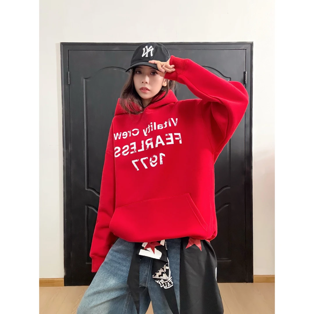 【1977字母卫衣】460克重磅美式复古高街百搭连帽卫衣宽松情侣男女