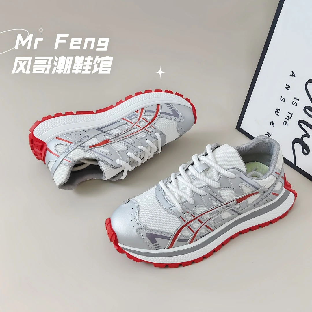 《广州潮品》9802男士休闲夏季百搭运动鞋网面舒适阿甘潮鞋