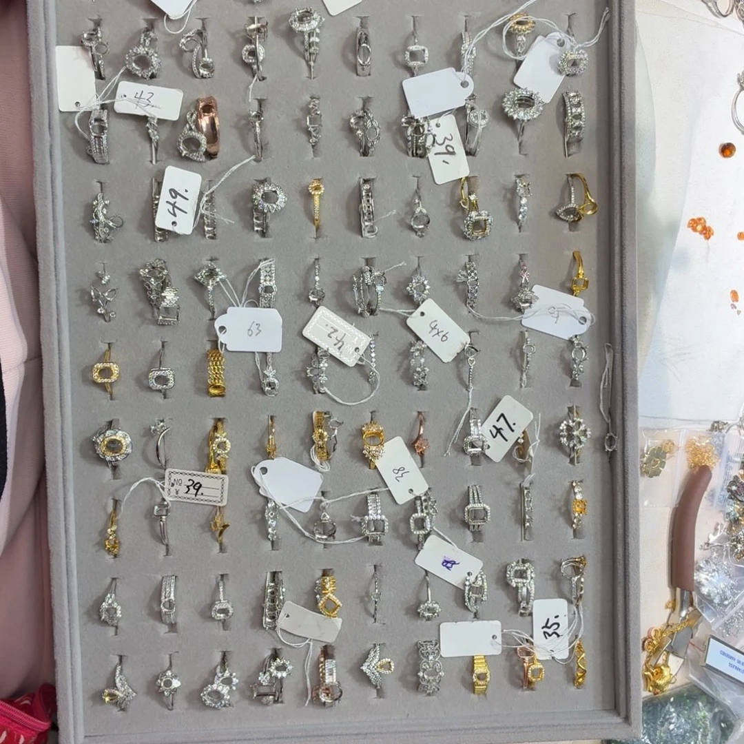 磷灰石戒指银S925镶嵌