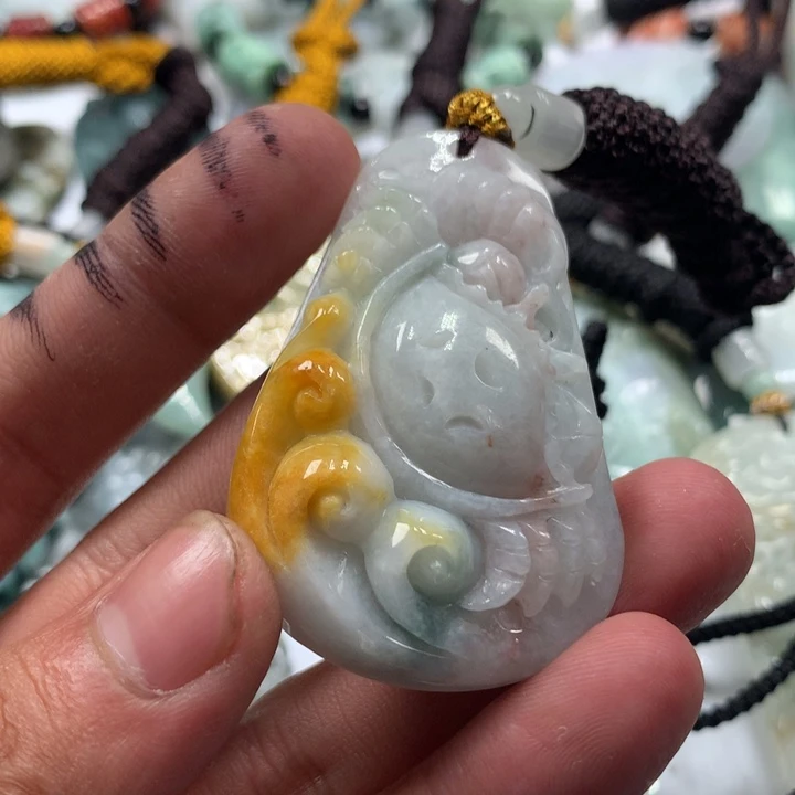 颈饰未镶嵌翡翠保真天然a货翡翠