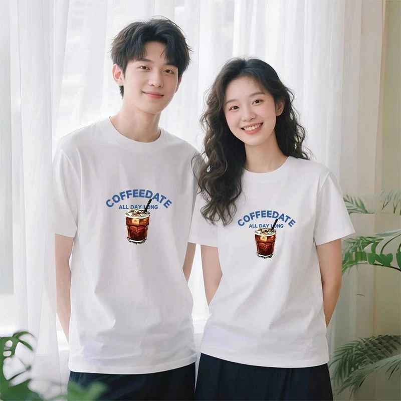 【潮牌联名】新款7A抗菌重磅精疏棉T恤短袖男女款夏季潮牌男装半袖