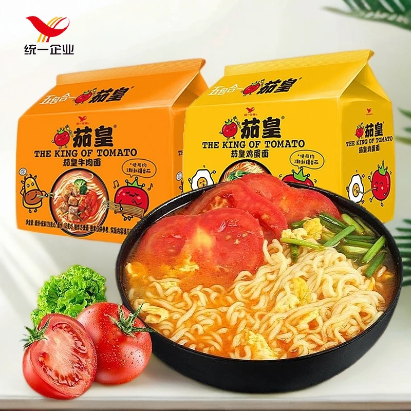 统一茄皇方便泡面番茄牛肉面鸡蛋面充饥学生宿舍夜宵免煮速食袋装