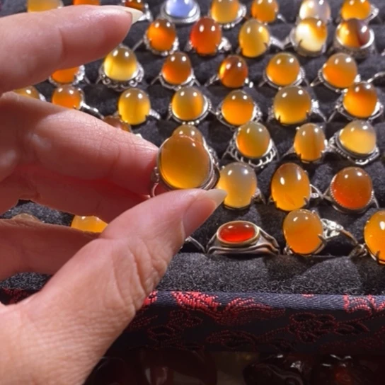 玛瑙/玉髓玛瑙吊坠银S925镶嵌平****0