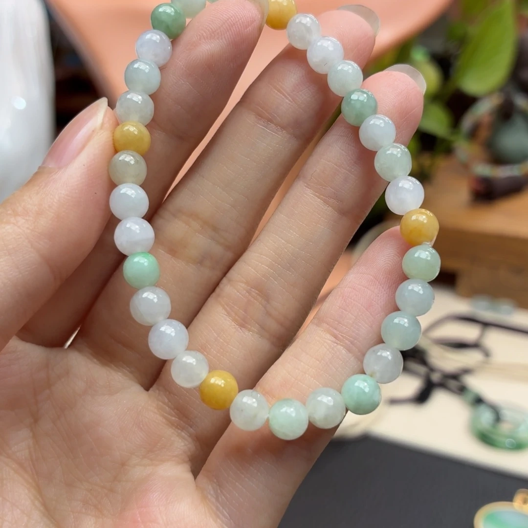 翡翠未镶嵌颈饰手串