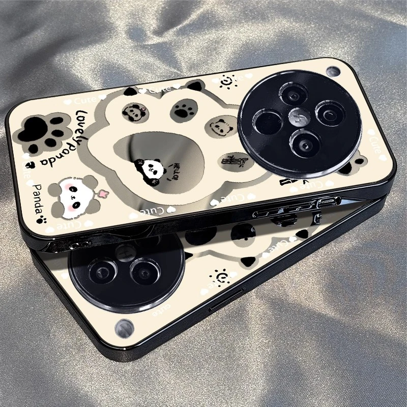 熊猫爪印适用于OPPOfindx8手机壳x7pro新款支架x6镜面外壳X5防摔
