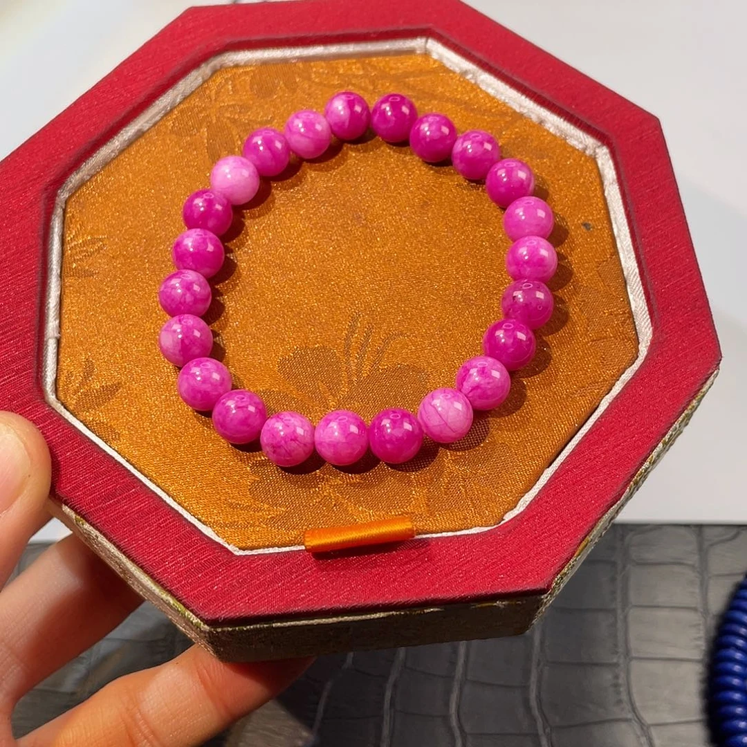 桃红樱花粉8m手串4号