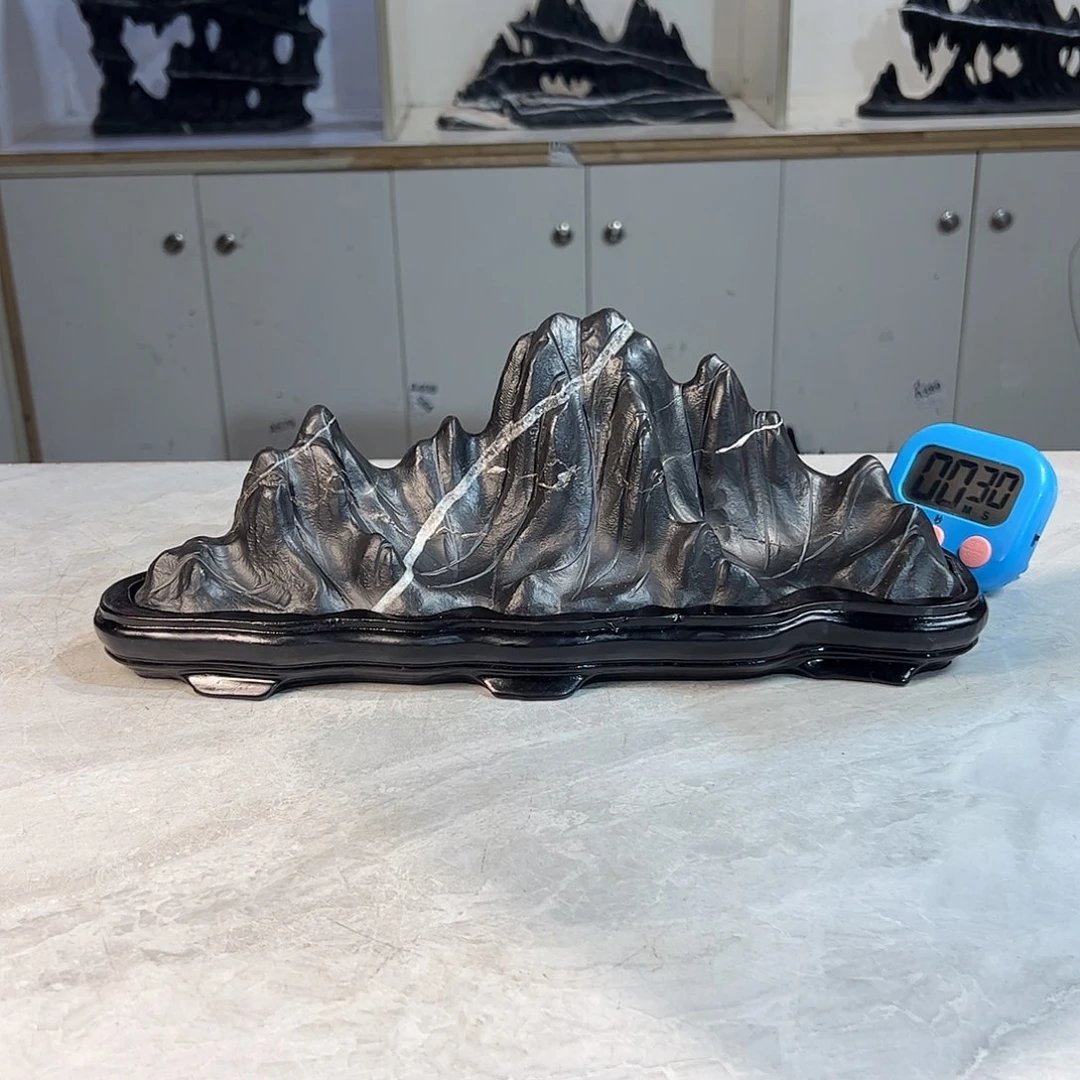 灵璧奇石博览会摆件丹*心