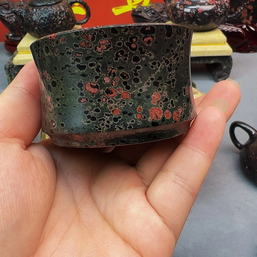 梅花玉竹节杯微瑕