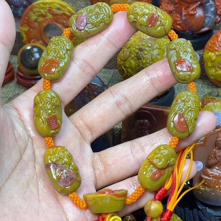 玛瑙/玉髓未镶嵌珠宝奇石刘大财神手持5888