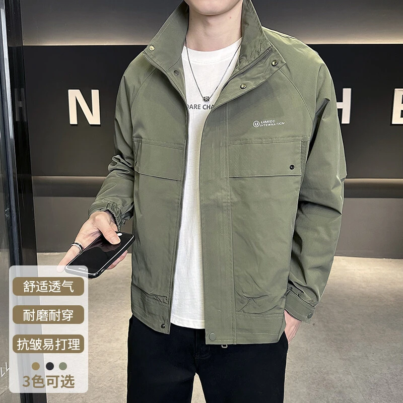 TUCANO/啄木鳥男士立领夹克外套大口袋拉链设计潮流百搭休闲上衣