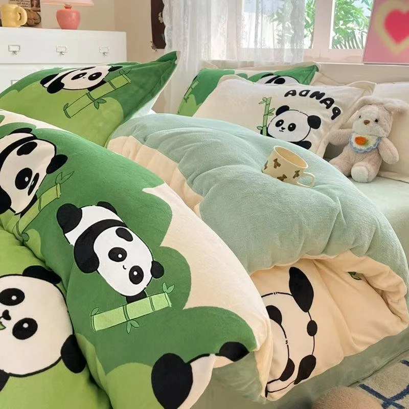 F201-300牛奶绒被套尺寸【200*230】直播看花型选编码绒被套被罩