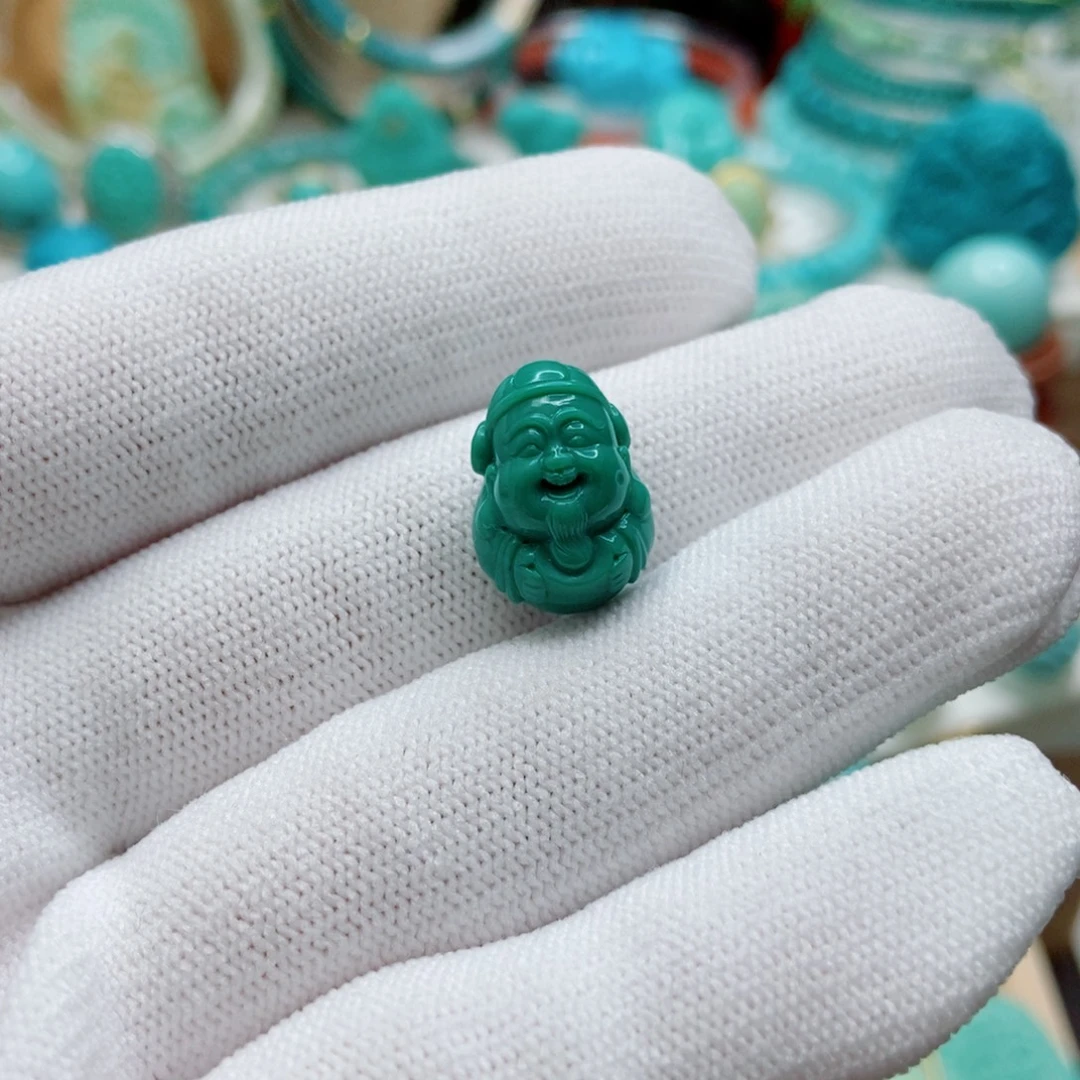 绿松石未镶嵌财神