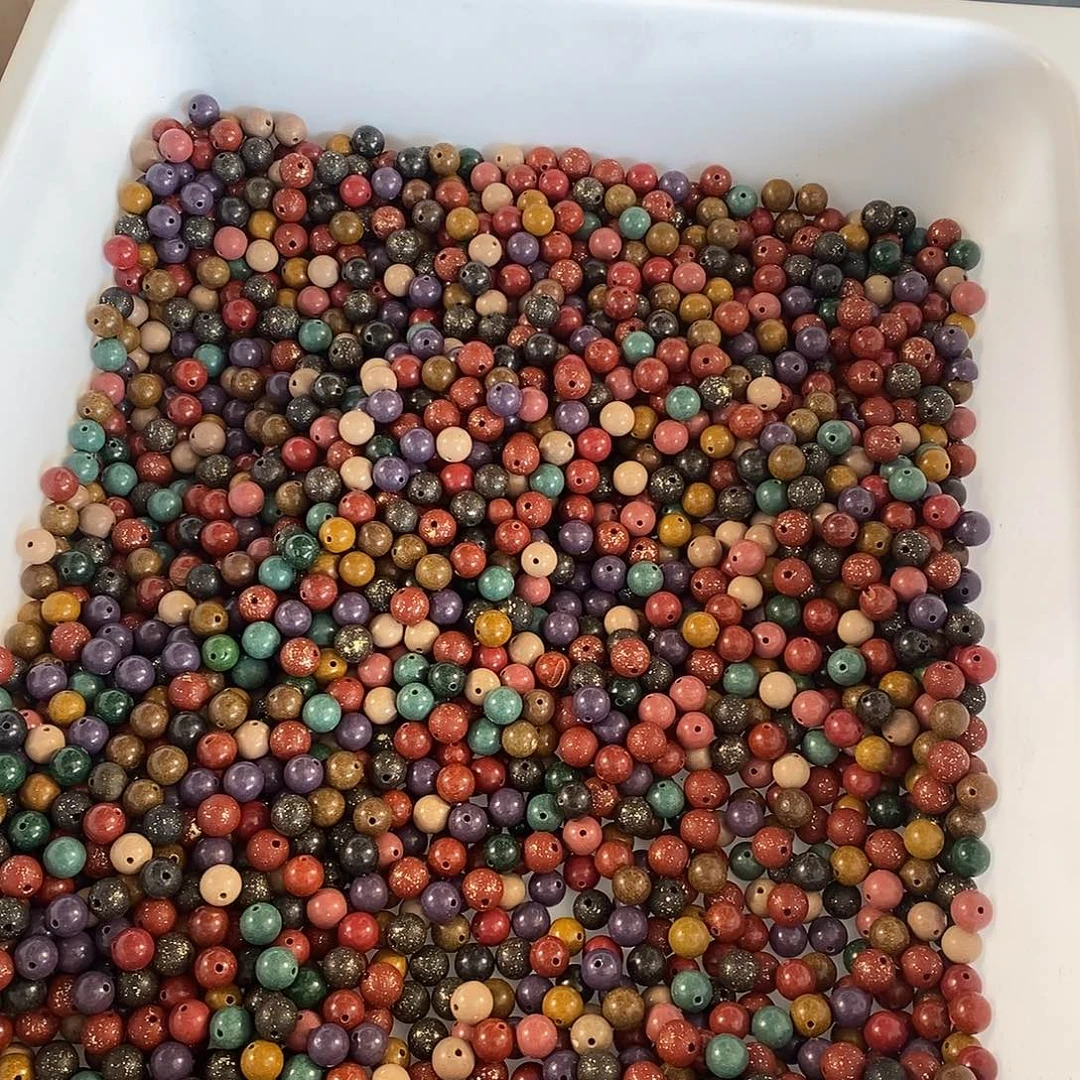 珠串0.8多宝珠+金箔珠100g（微瑕）