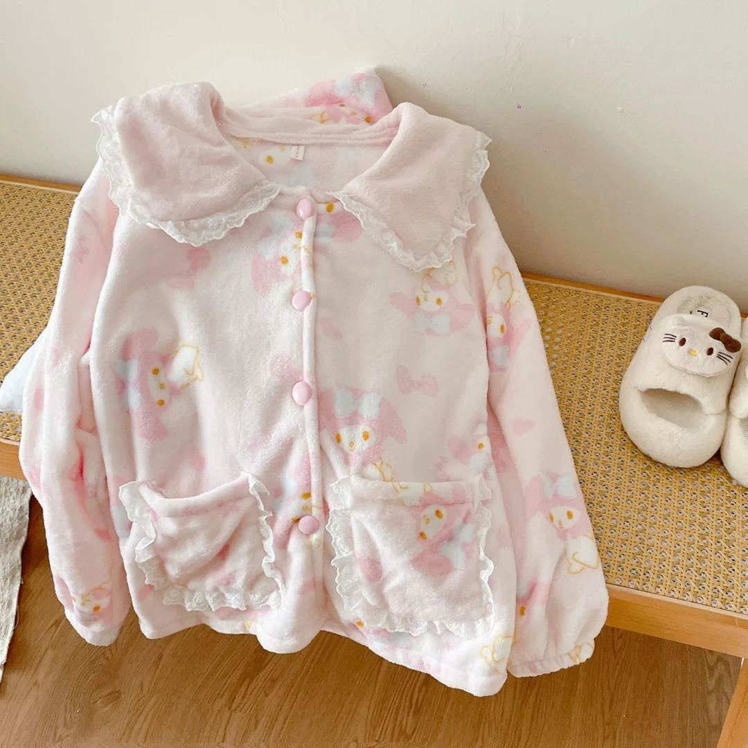 美乐蒂卡通可爱睡衣家居服套装长袖长裤