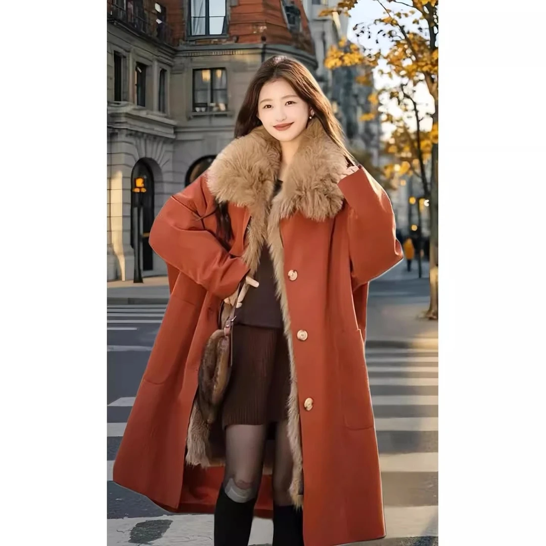 新年战袍长款派克棉服女冬季大码胖mm高级感气质加绒棉衣棉袄外套