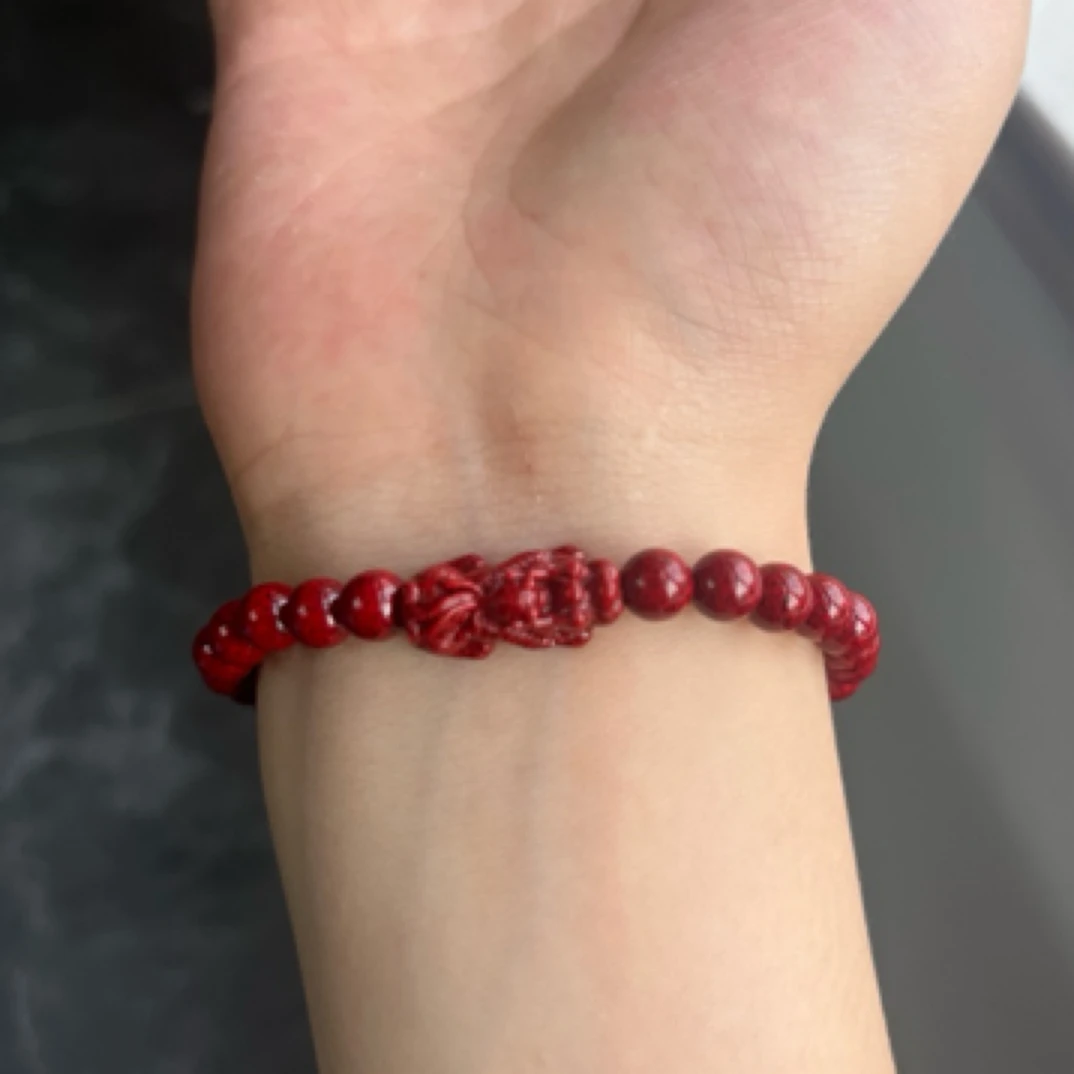 含辰砂工艺品晶体砂6mm貔貅款手链