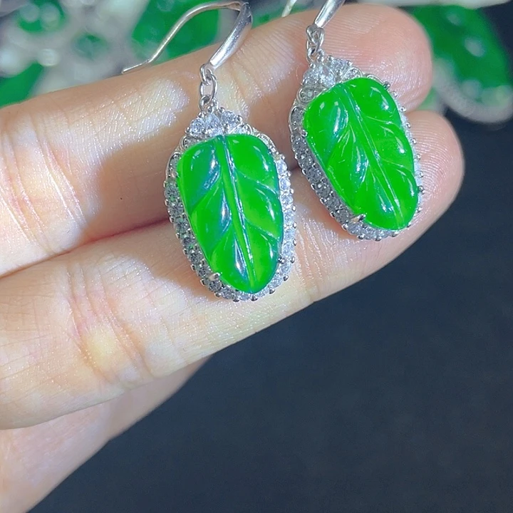 翡翠银S925镶嵌吊坠(不含链)